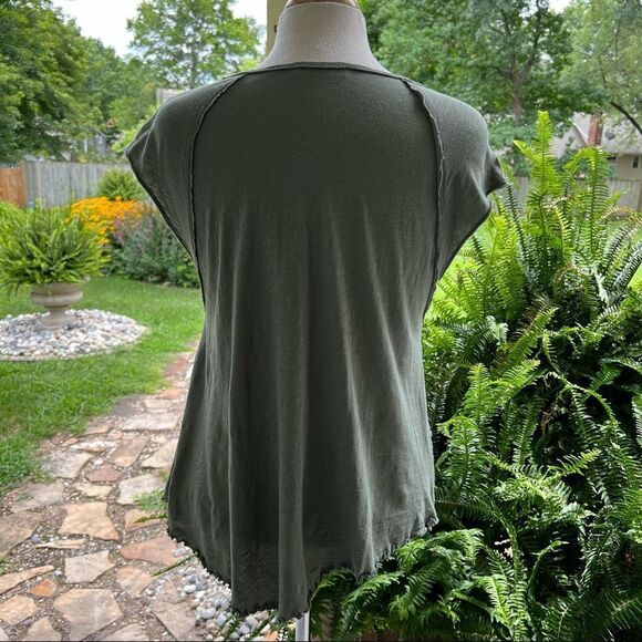Altar’d State Boho Olive Green short Sleeve Top Size - Picture 5 of 9